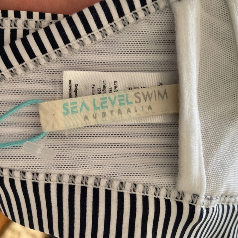 Sea Level Australia Positano Stripe Underwire DD/E Cup Bikini Top Size 4 - Picture 4 of 7